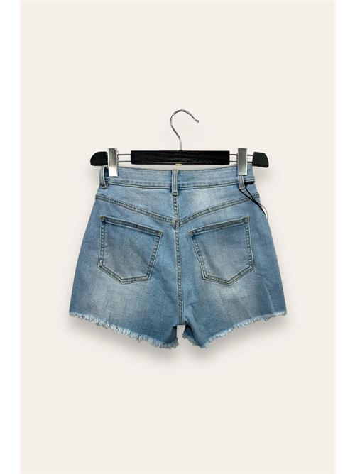 Shorts di jeans sfrangiato LOVEme | TD-12887/Blue Jeans
